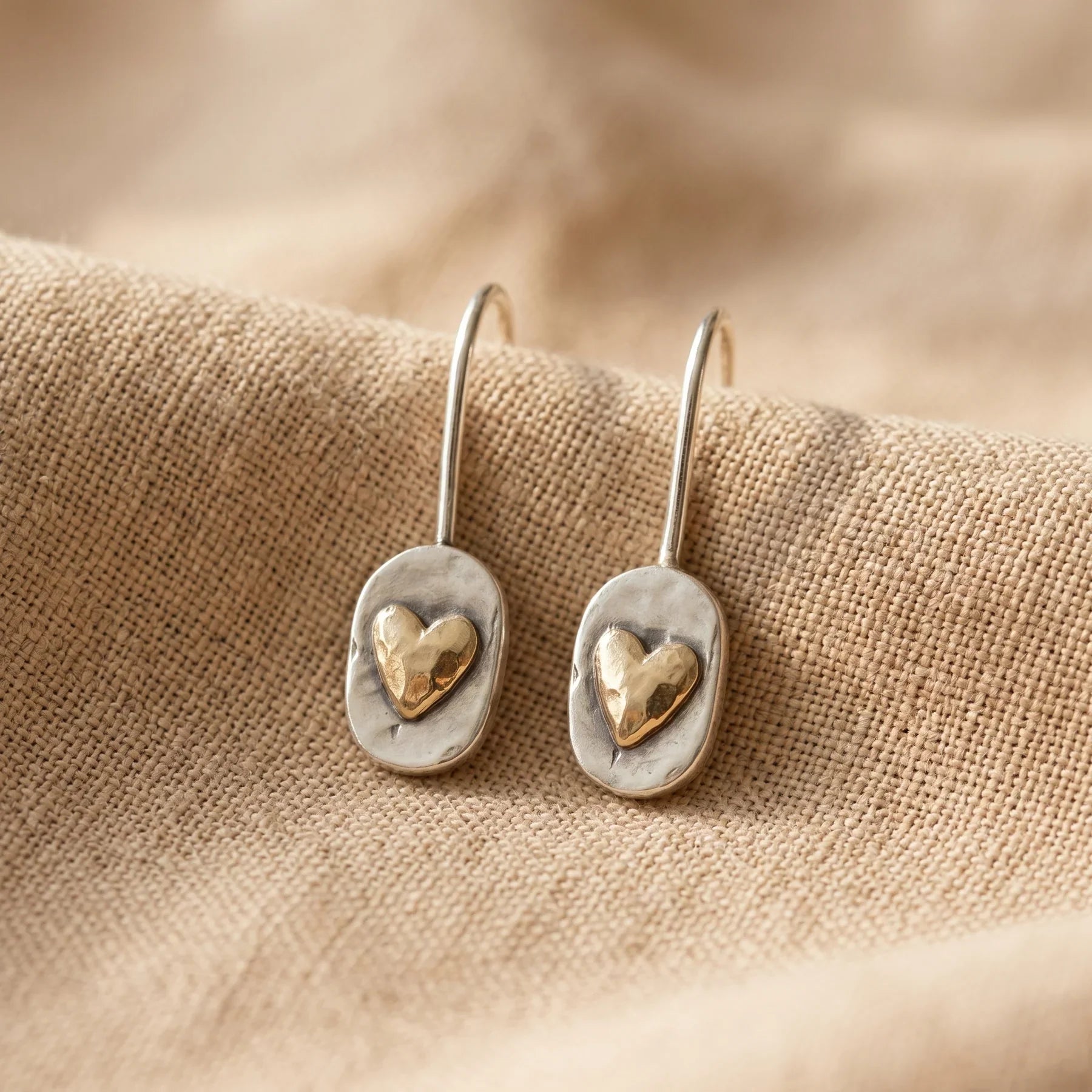 Graceful Silver Heart Earrings