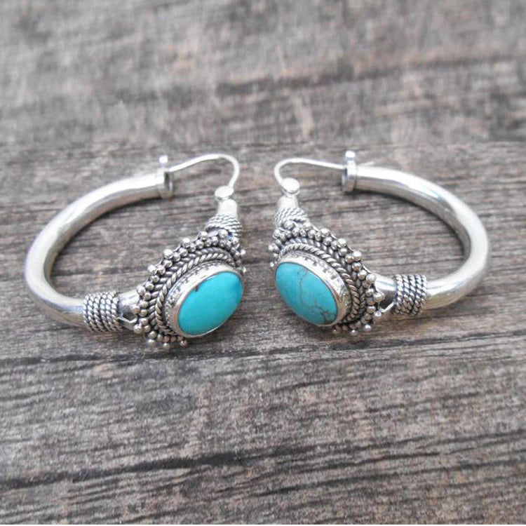 Vintage Handmade Turquoise Earrings