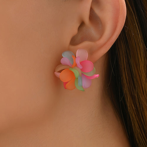 Bohemian Multicolor Petals Earrings