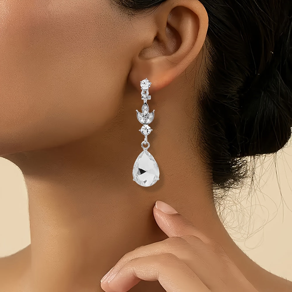 Water Drop Zirconia Earrings