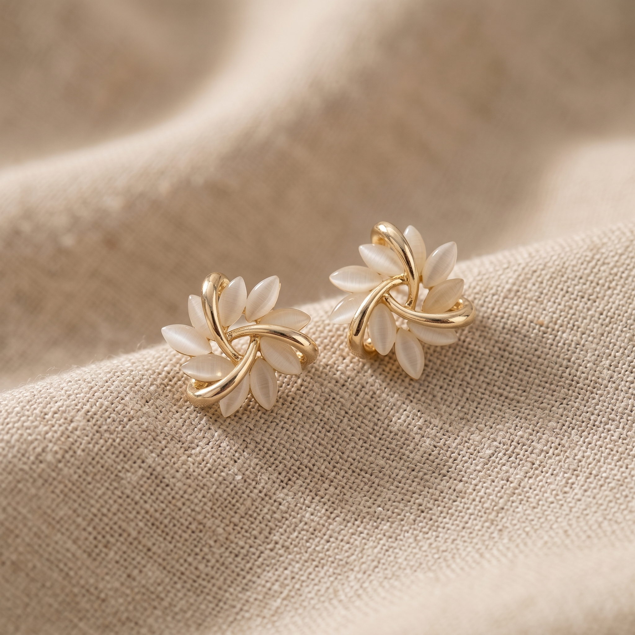 Luxe White Opal Earrings