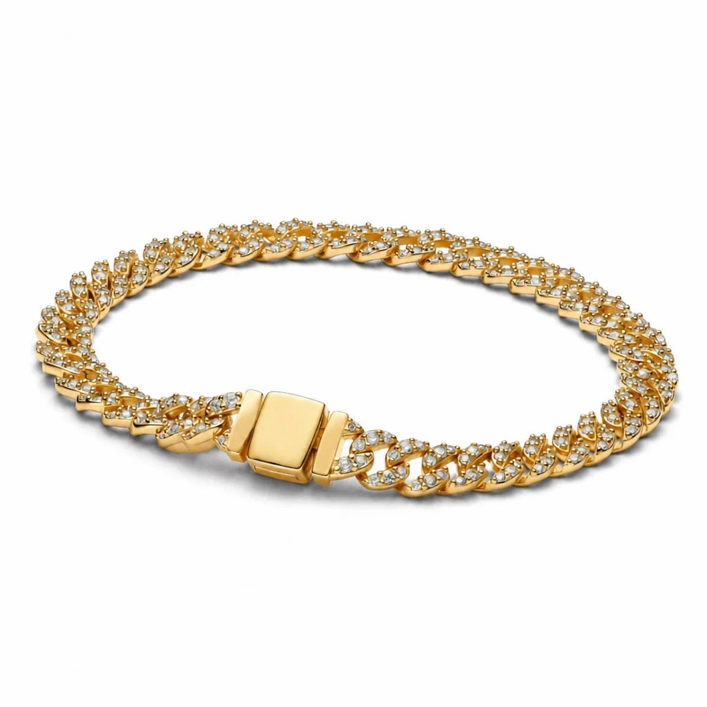 Pave Cuban Gold Bracelet