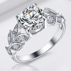 Zirconia Inlaid Whisper Ring