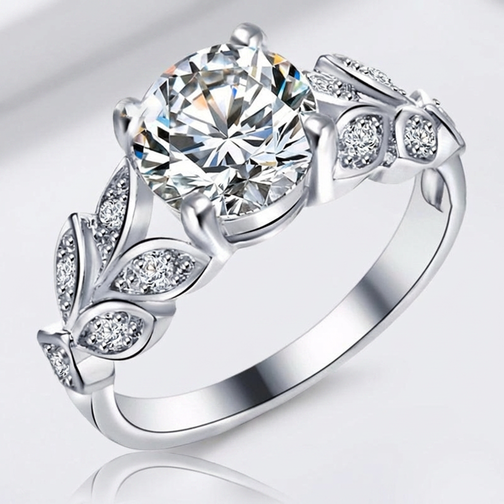 Zirconia Inlaid Whisper Ring
