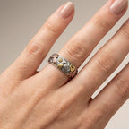 Vintage Sunflower Dragonfly Ring