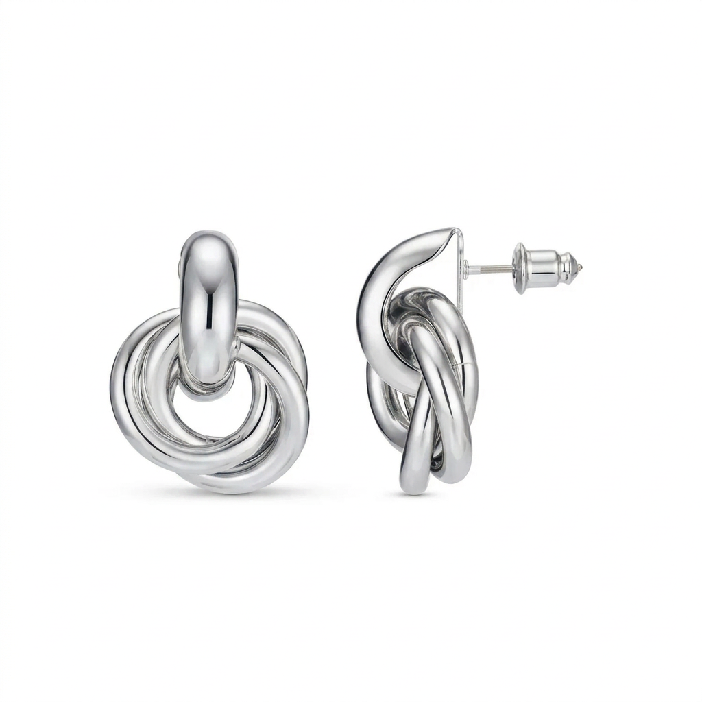 Statement Interlocking Gold Earrings