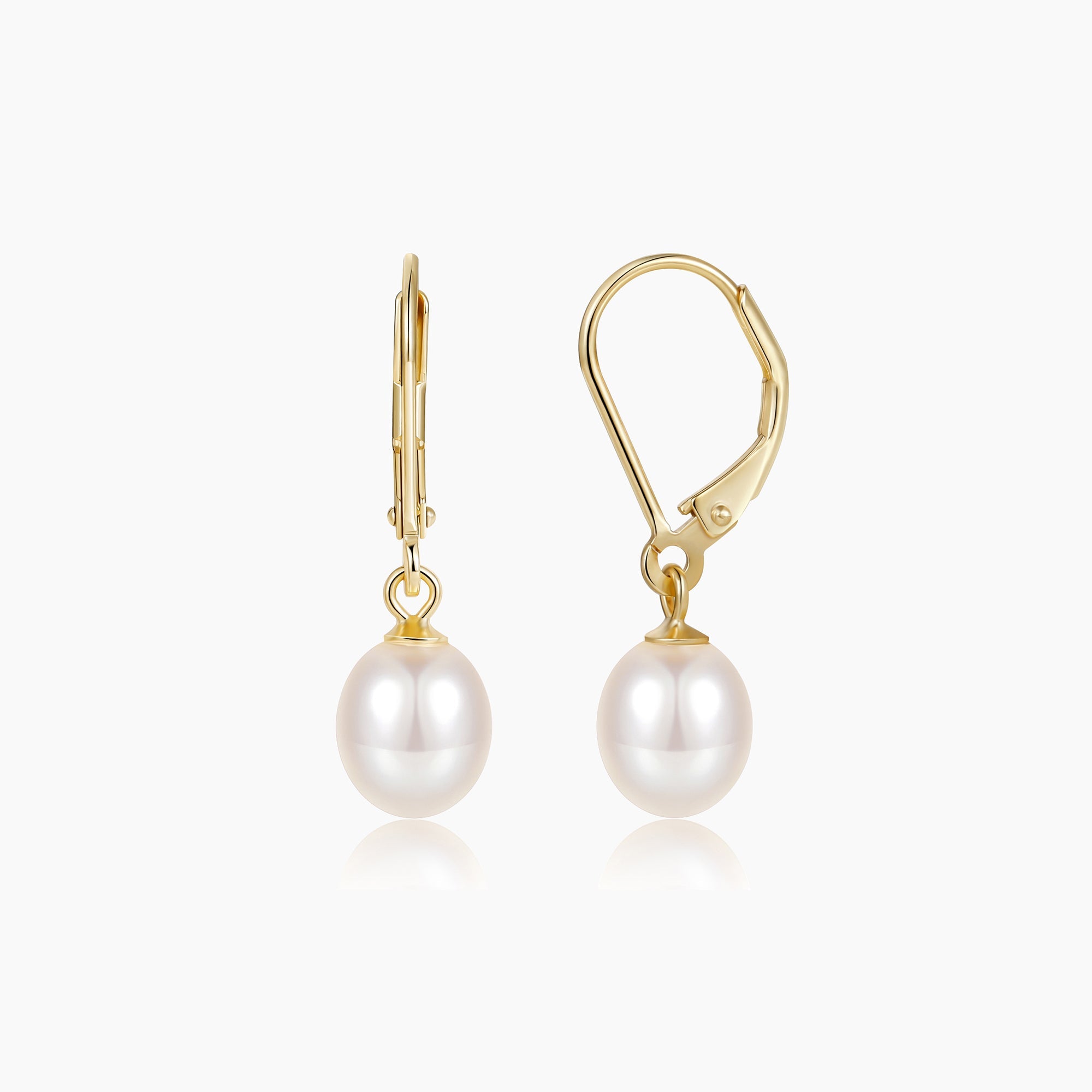 Pearl Gold Dangle Earrings
