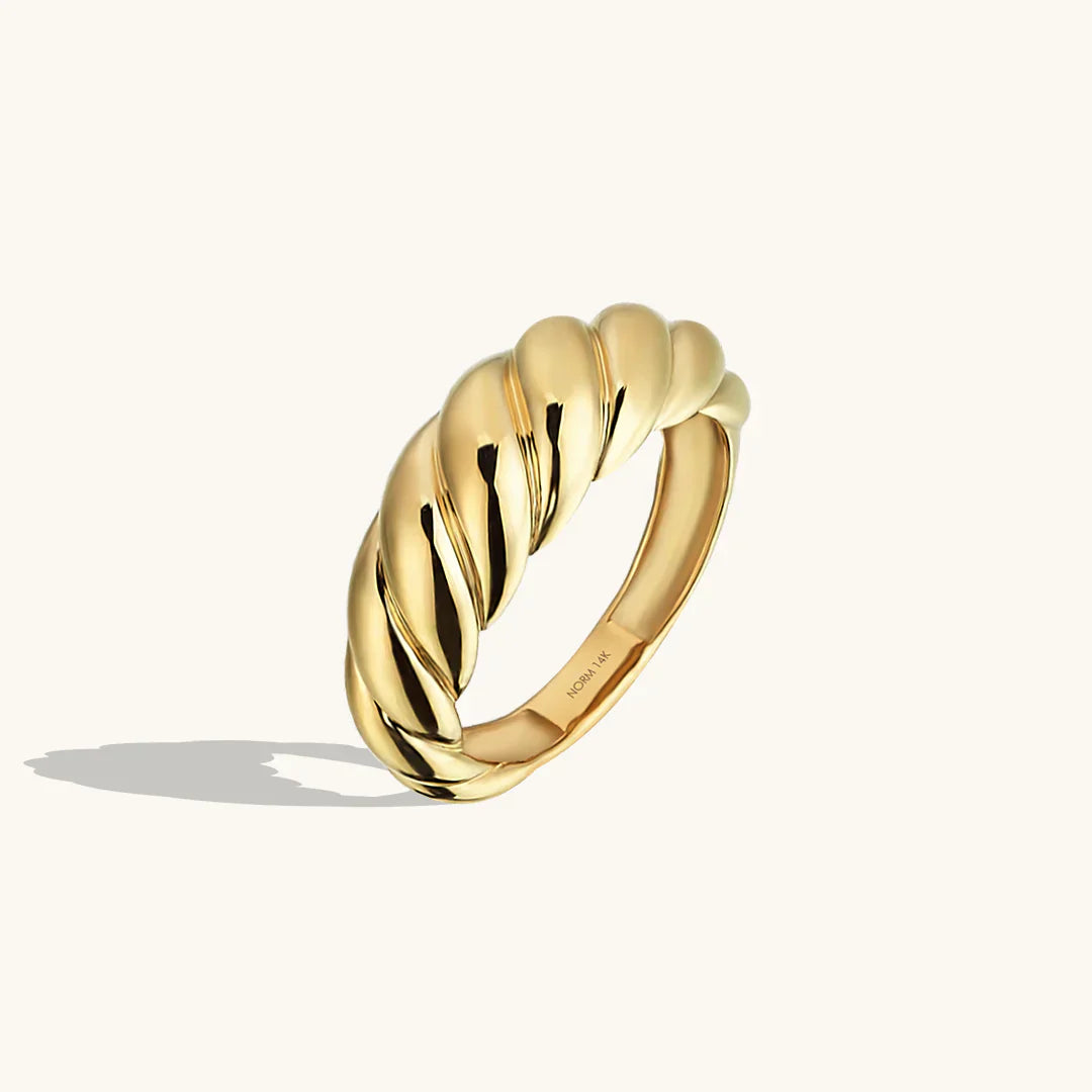 Vintage Croissant Gold Ring