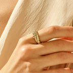 Vintage Croissant White Gold Ring
