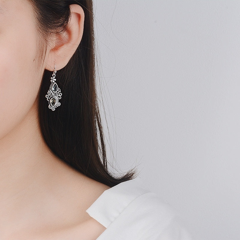 Pear Crystal Boho Earrings