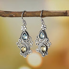 Pear Crystal Boho Earrings