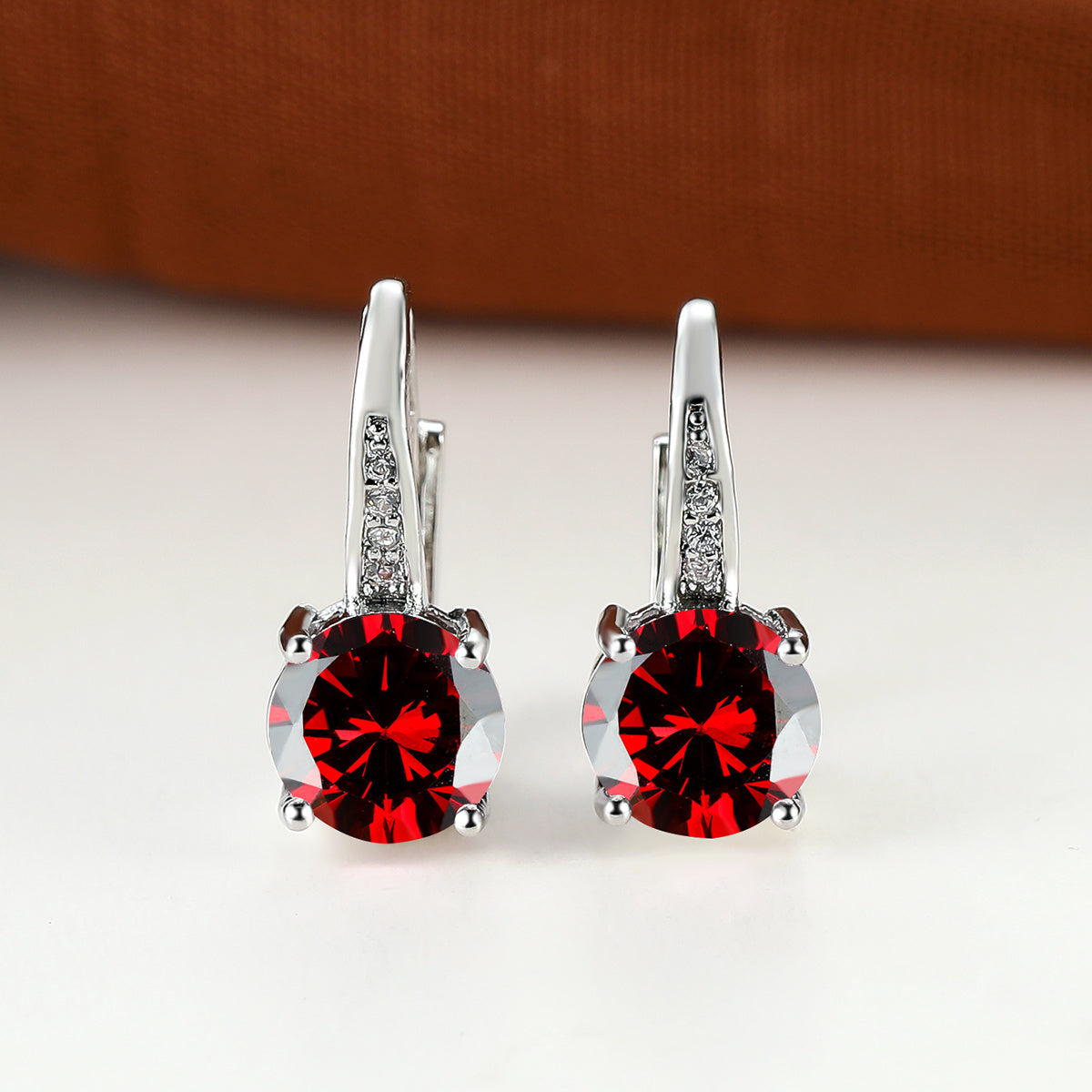 Vintage Round Cut Hook Earrings