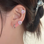 Delicate Zirconia Heart Earrings