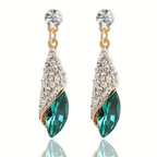 Veylith Emeraya Emerald Dangle Earrings