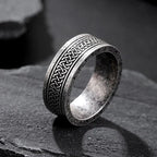 Engraved Rune Band Ring