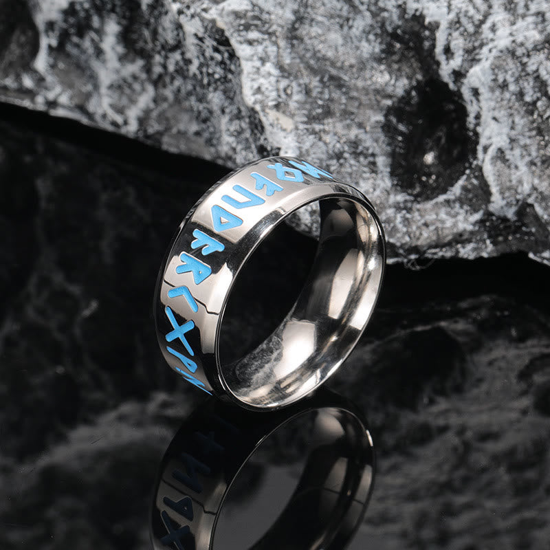 Luminous Rune Etched Ring