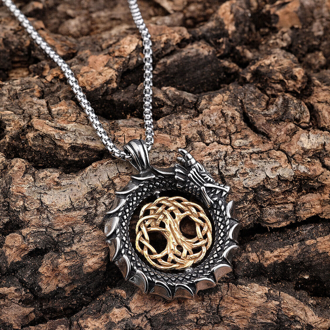 Silver Tree Life Pendant Necklace