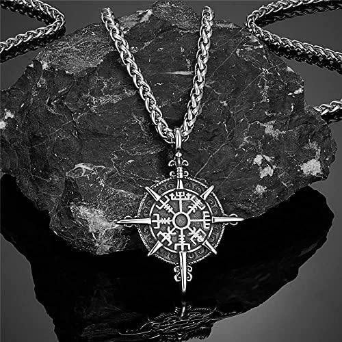 Round Compass Pendant Necklace