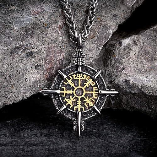 Round Compass Pendant Necklace