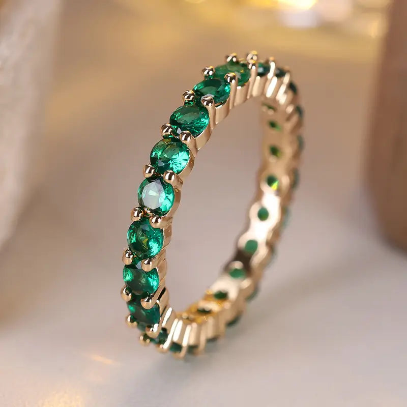 Luneth Ardenelle Emerald Inlaid Ring