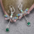 Elegant Carved Dragonfly Earrings