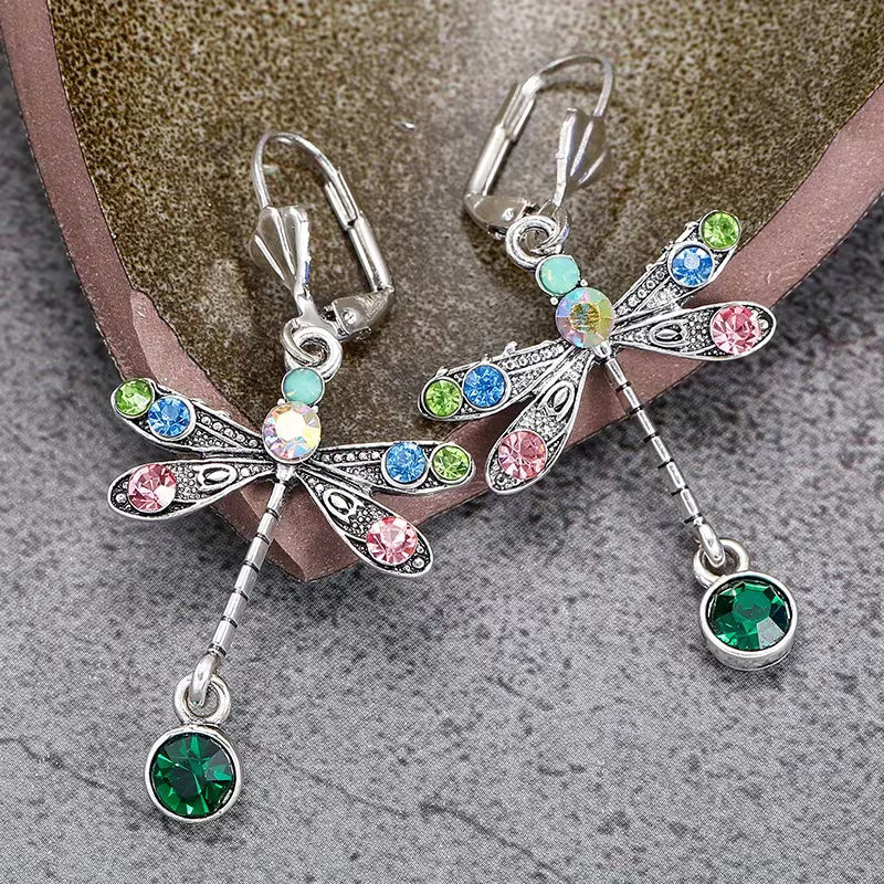 Elegant Carved Dragonfly Earrings