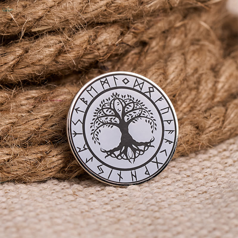 Tree Of Life Rune Wreath Brooch