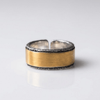 Handmade Rustic Two Tone Ring