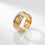 Handmade Gold Silver Two Tone Ring