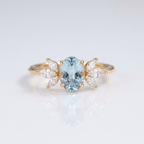 Gold Aquamarine Marquise Ring