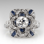 Sapphire Zirconia Silver Ring
