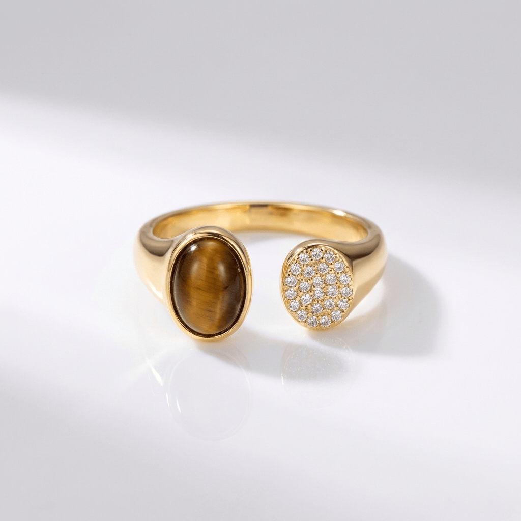 Gold Smokey Quartz Ring