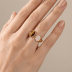 Gold Smokey Quartz Ring