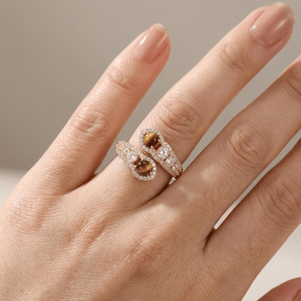 Gold Smokey Quartz Ring