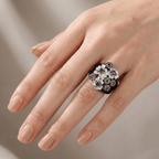 Colorful Enamel Flower Garden Ring