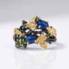 Midnight Garden Floral Ring