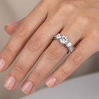 Silver Trinity Zirconia Ring