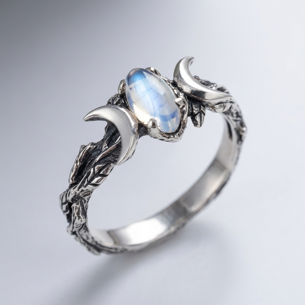 Elegant Moon Opal Ring