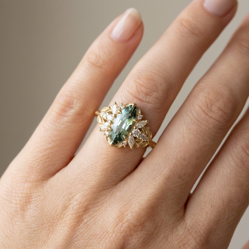 Handmade Emerald Garden Ring
