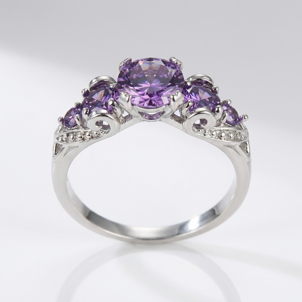 Lavender Zirconia Infinity Ring