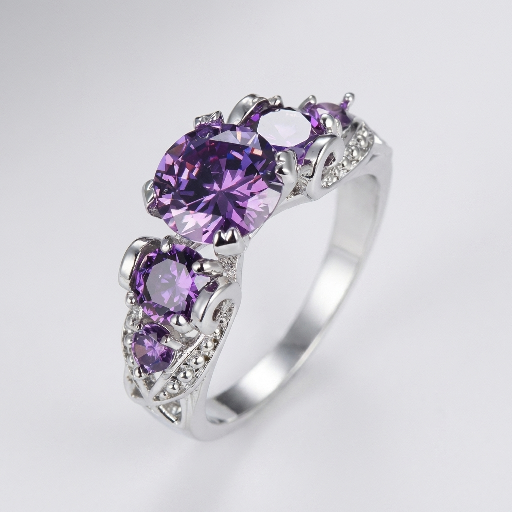 Lavender Zirconia Infinity Ring