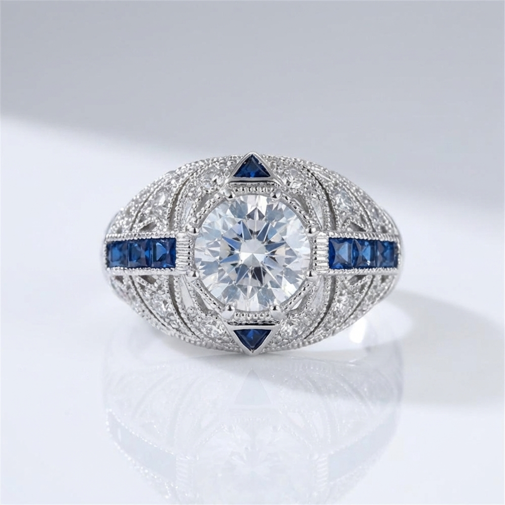 Vintage Silver Vault Ring