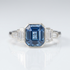 Blue Sapphire Fortress Ring