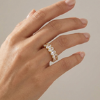 Oval Eternity Statement Ring