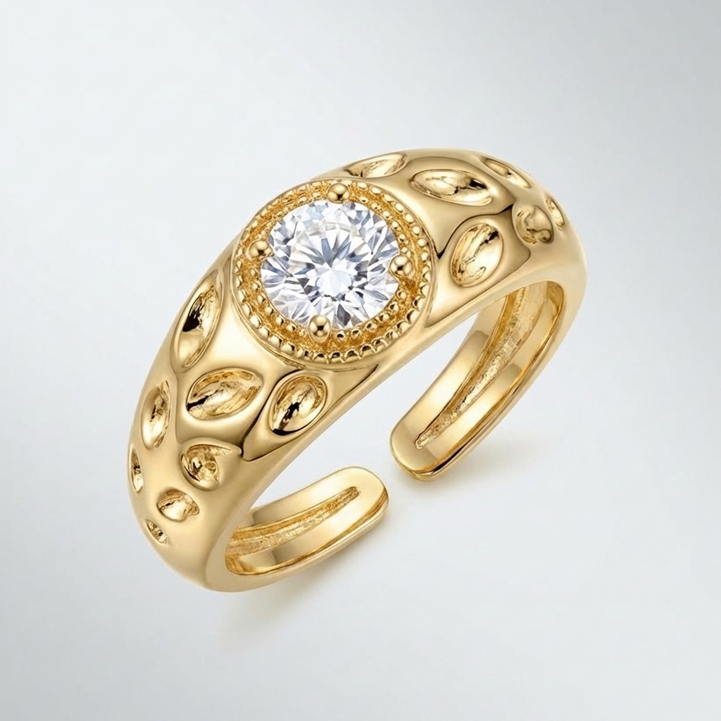 Antique Zirconia Statement Ring