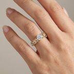 Gold Crown Inlaid Ring
