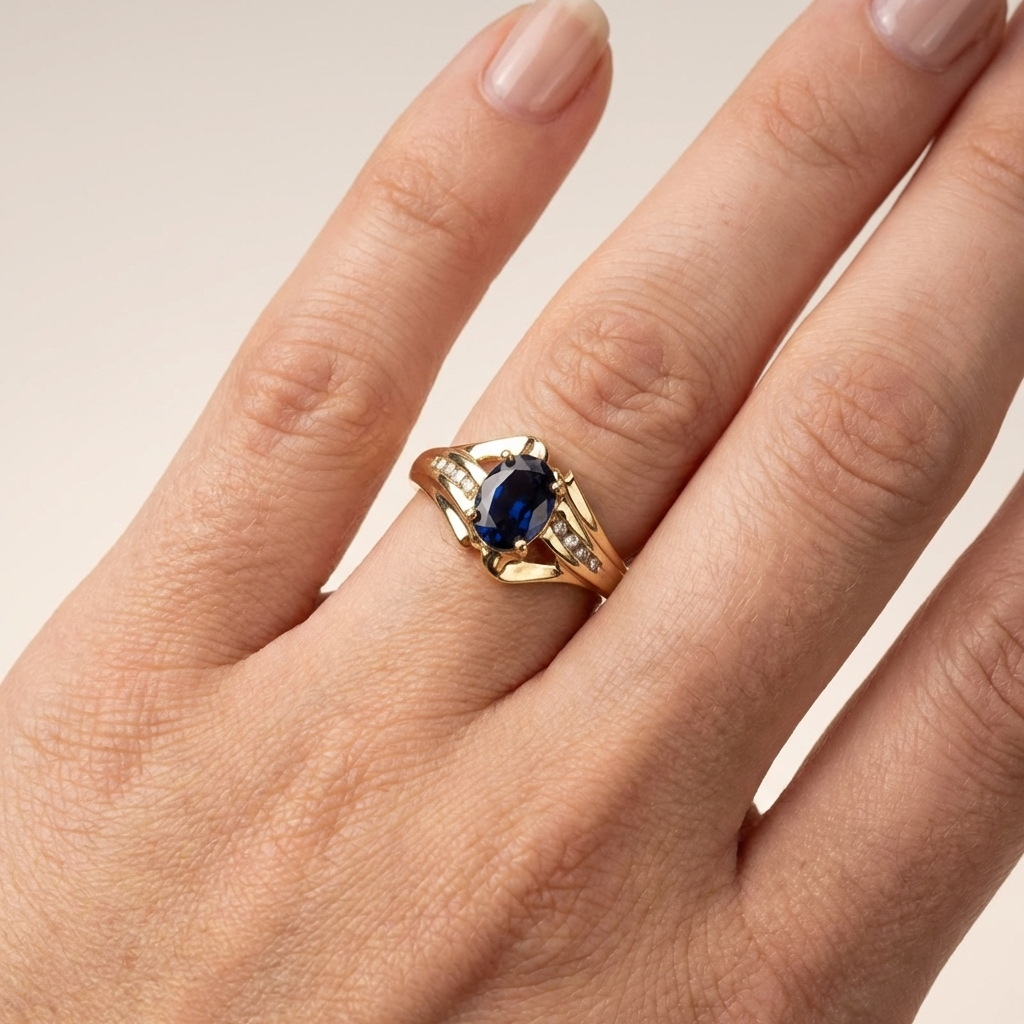 Gold and Blue Majesty Ring