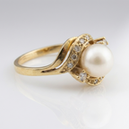 Gold Pearl Classic Ring