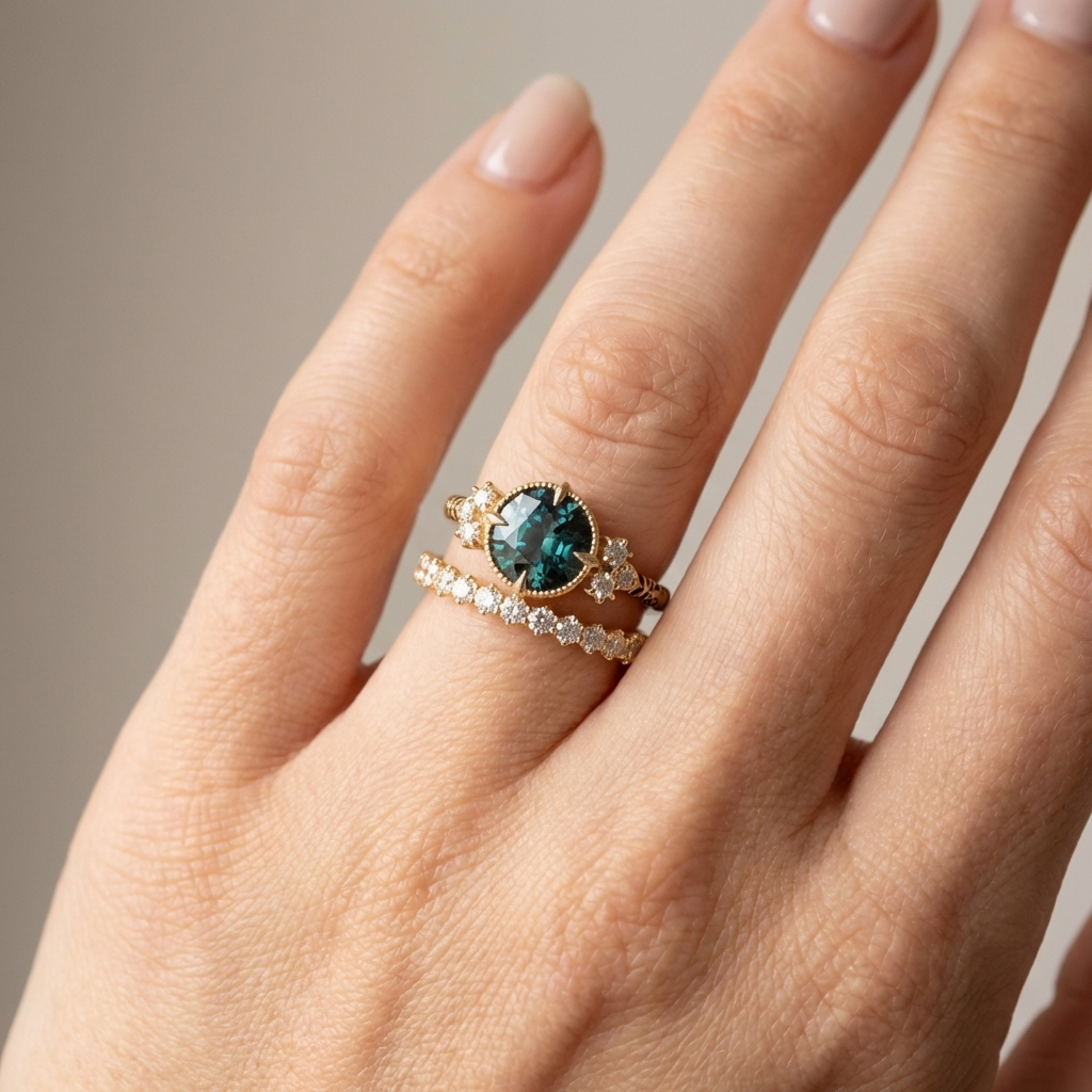 Green Treasure Stella Ring