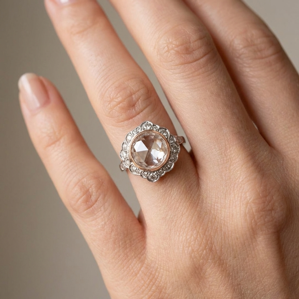 Antique Pearl Crown Ring